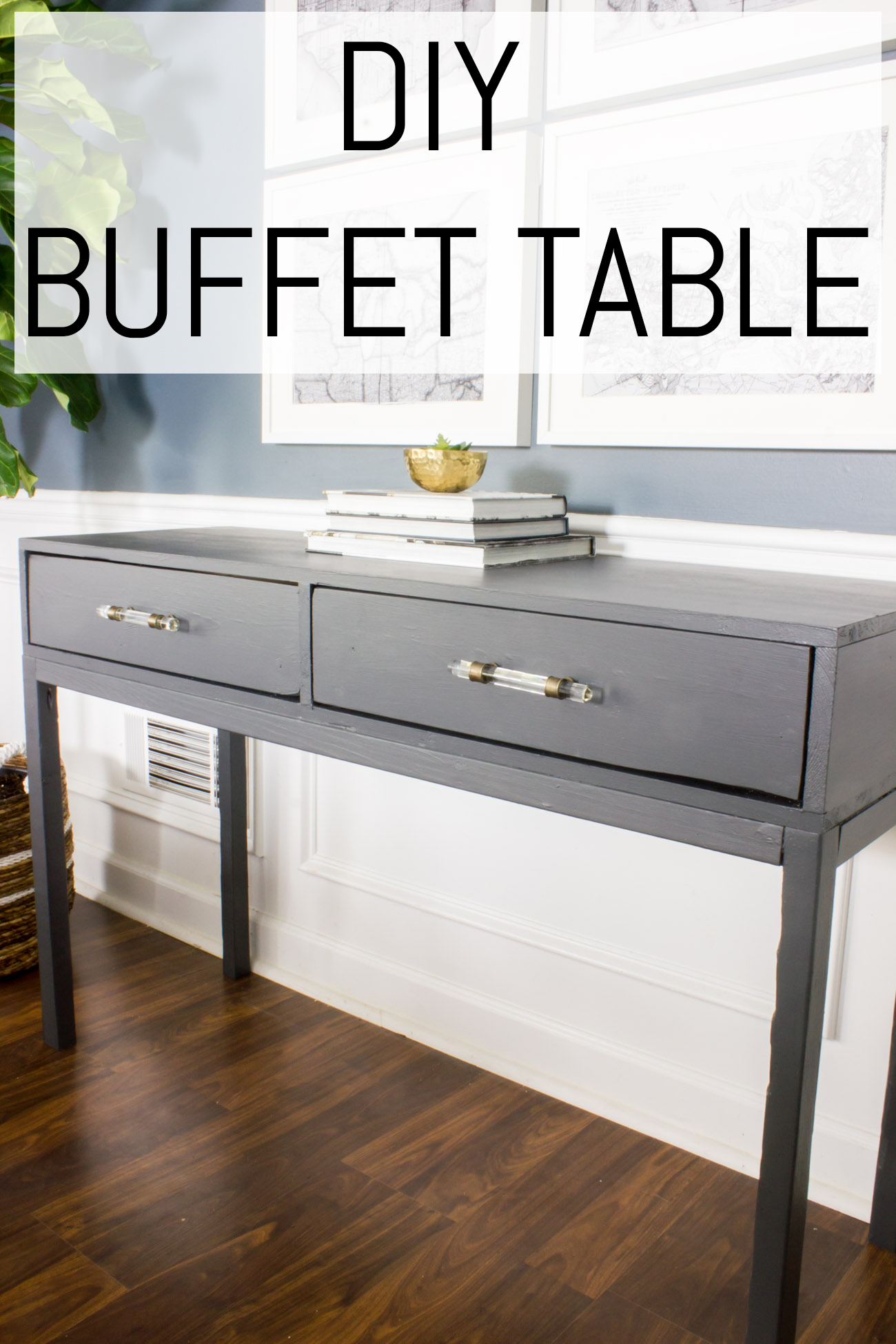 DIY Dining Room Buffet Table Console Table Tutorial Erin Spain