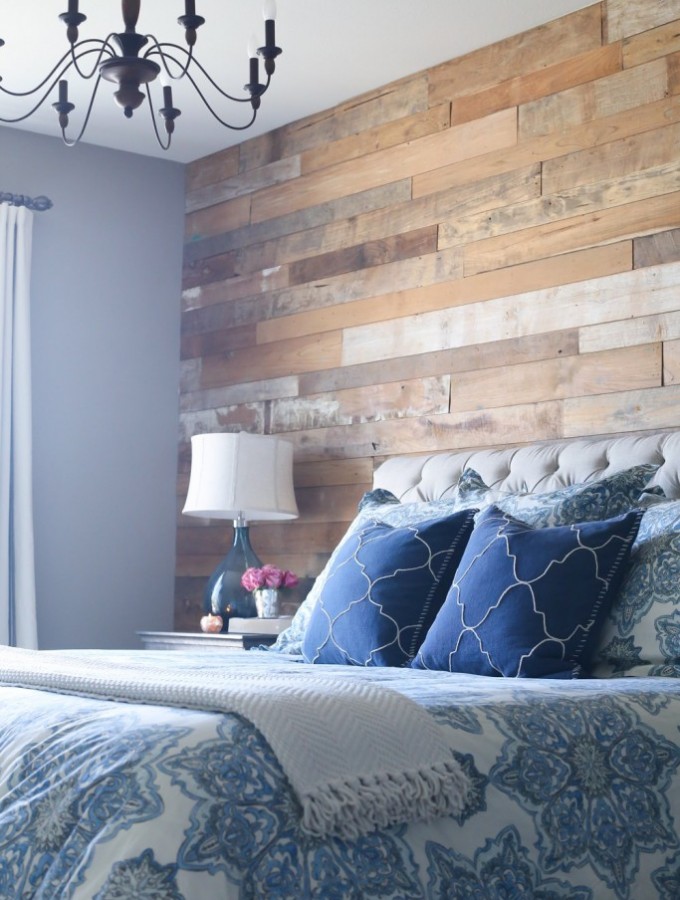 DIY Wood Wall featured at DIY Like a Boss