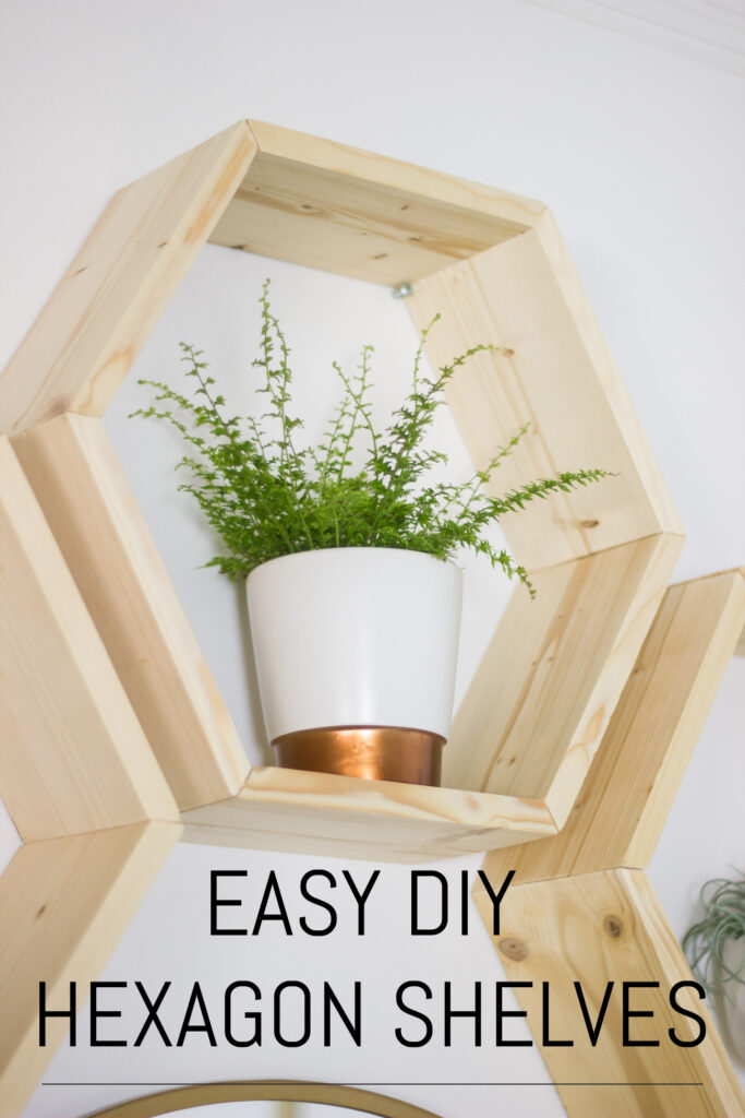 Learn how to make these easy DIY hexagon shelves!
