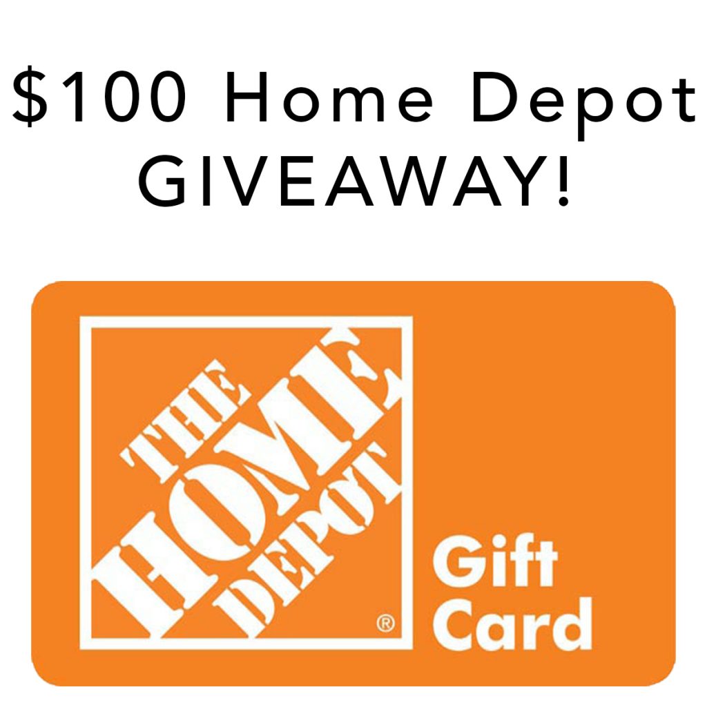 $100 Home Depot gift card giveaway!