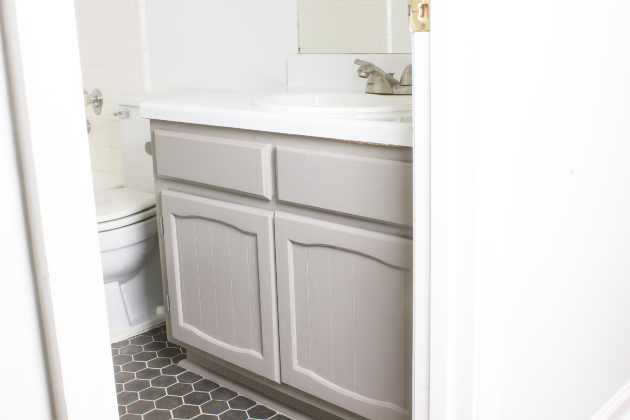 DIY Bathroom Vanity and Countertop Makeover - Erin Spain