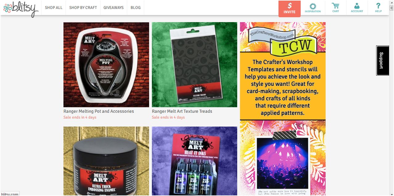 Find Discount Craft Supplies on Blitsy Erin Spain