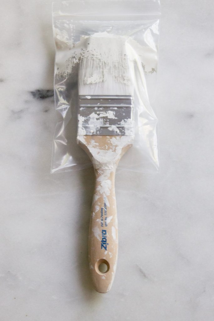 Don't want to rinse your paintbrushes between uses? Stick them in a BrushBaggy! They come in custom sizes, are 100% recyclable, and are far less messy than regular plastic wrap.
