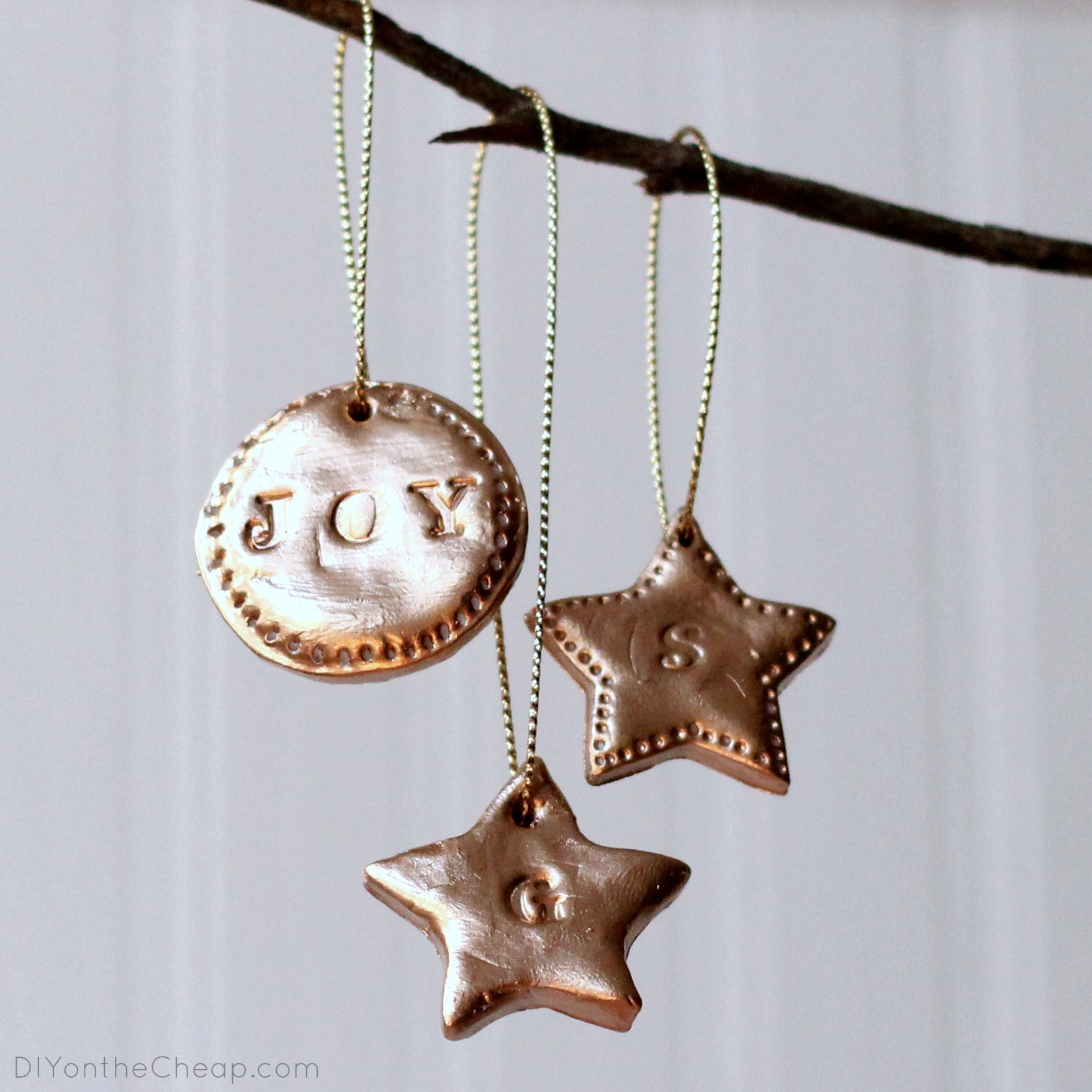 DIY HandStamped Clay Ornaments Erin Spain