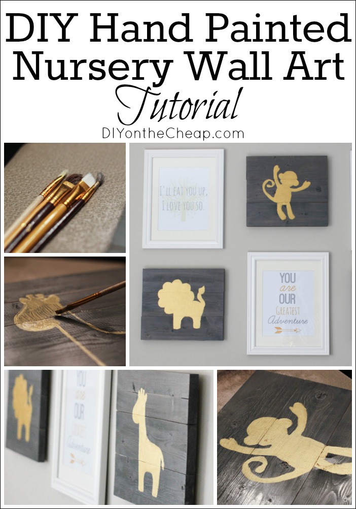 DIY Hand Painted Nursery Wall Art - Erin Spain