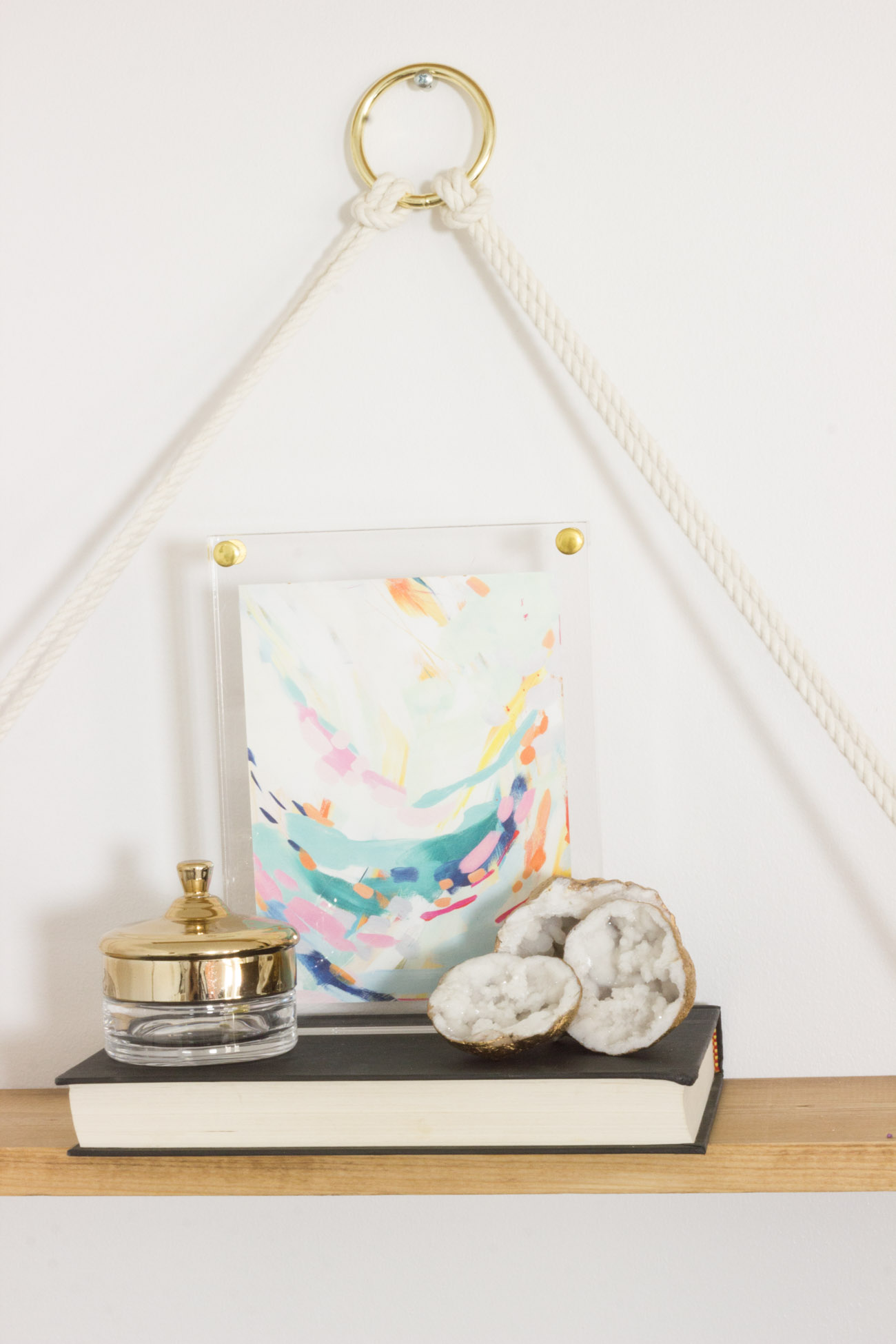 DIY Hanging Rope Wall Shelves (& How to Hang Them Level) Erin Spain