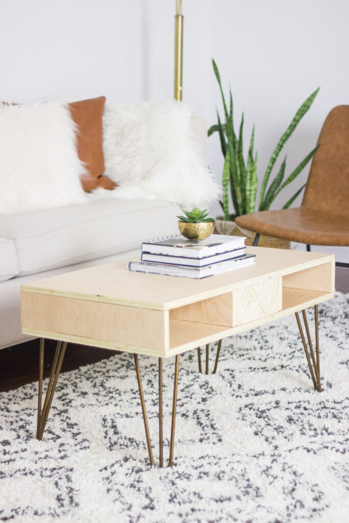 Diy Plywood Coffee Table Erin Spain, How To Make Plywood Table Legs