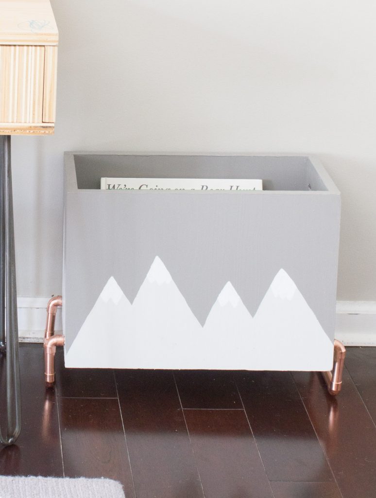 Learn how to make this wood and copper kid's book storage bin!