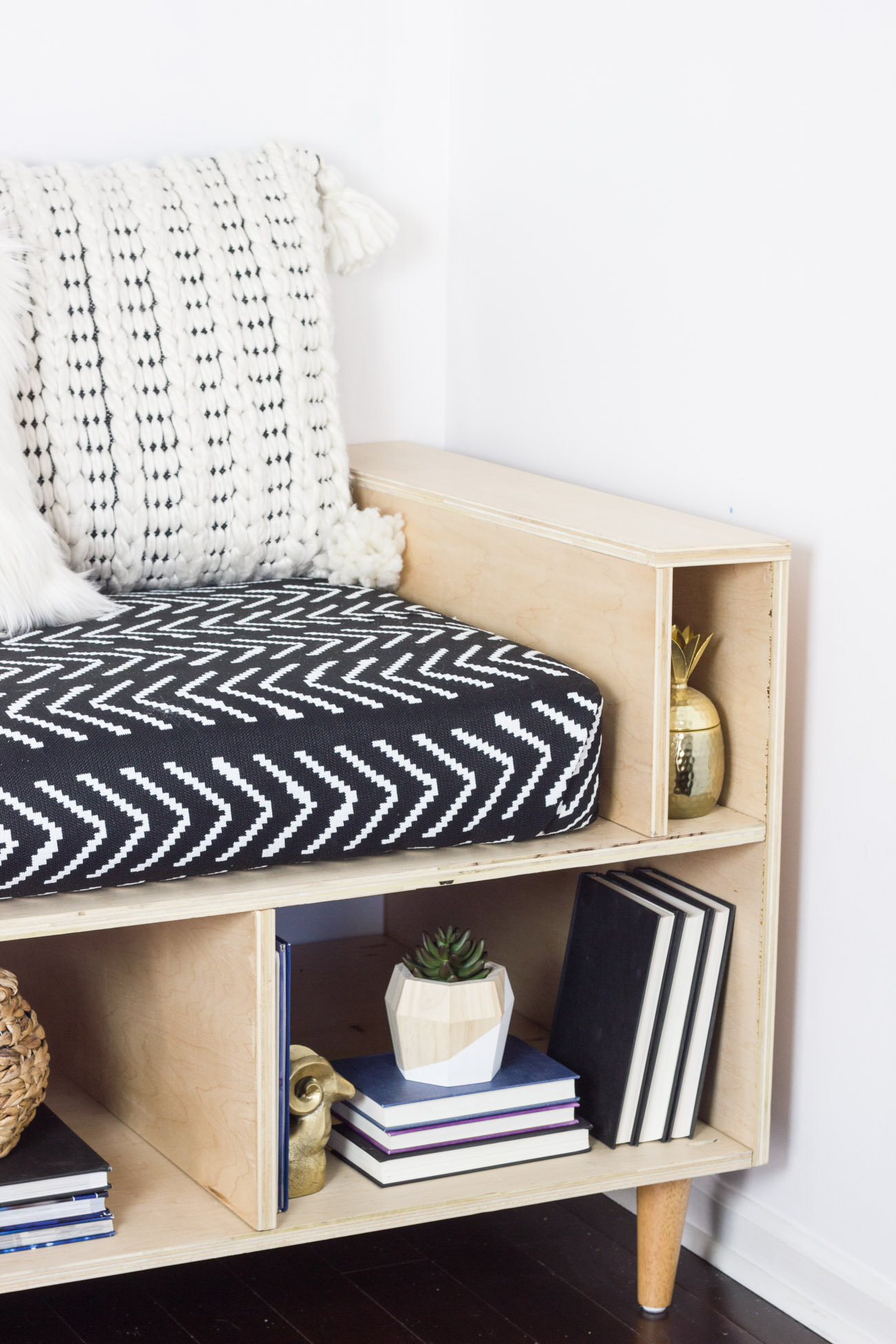 DIY Plywood Mini Daybed (Upcycle an Old Crib Mattress!) Erin Spain