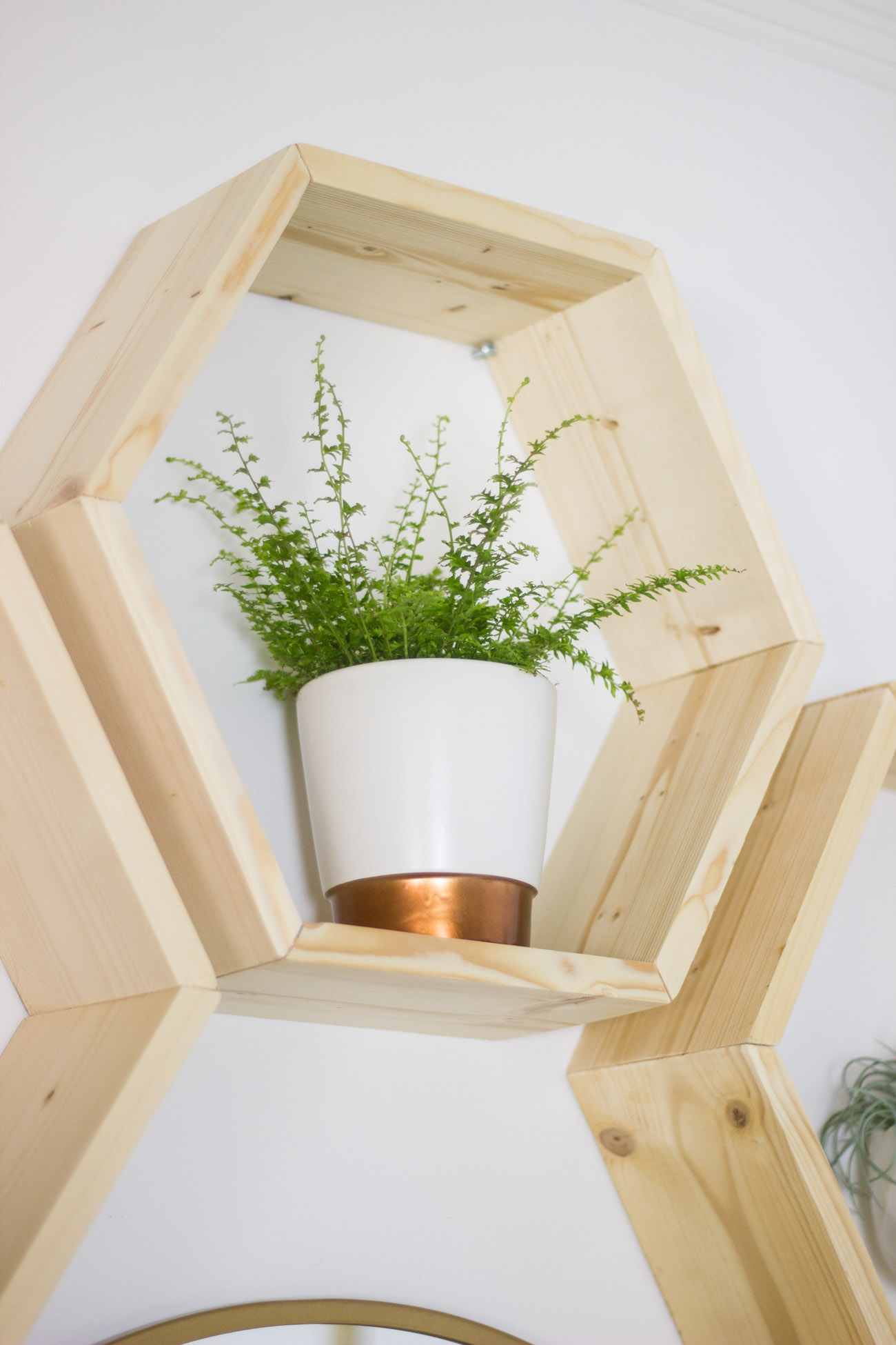 Easy DIY Hexagon Shelves Erin Spain