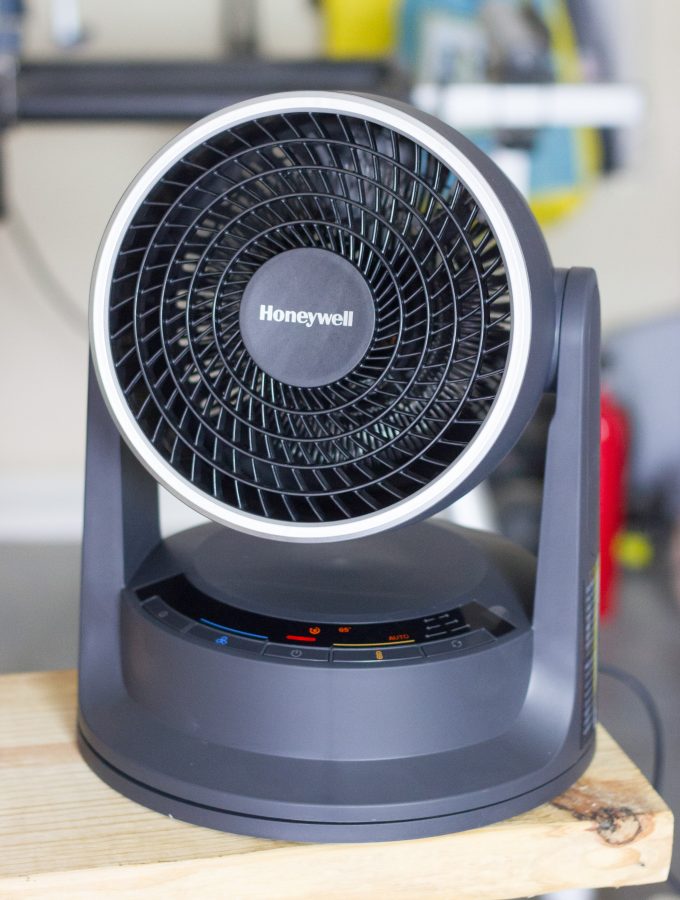 I warmed up my workshop with my new Honeywell Turbo Force Power Heat Circulator! Learn more at ErinSpain.com.