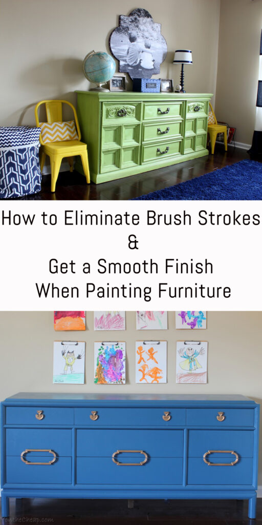 How to eliminate brush strokes and get a smooth finish when painting furniture