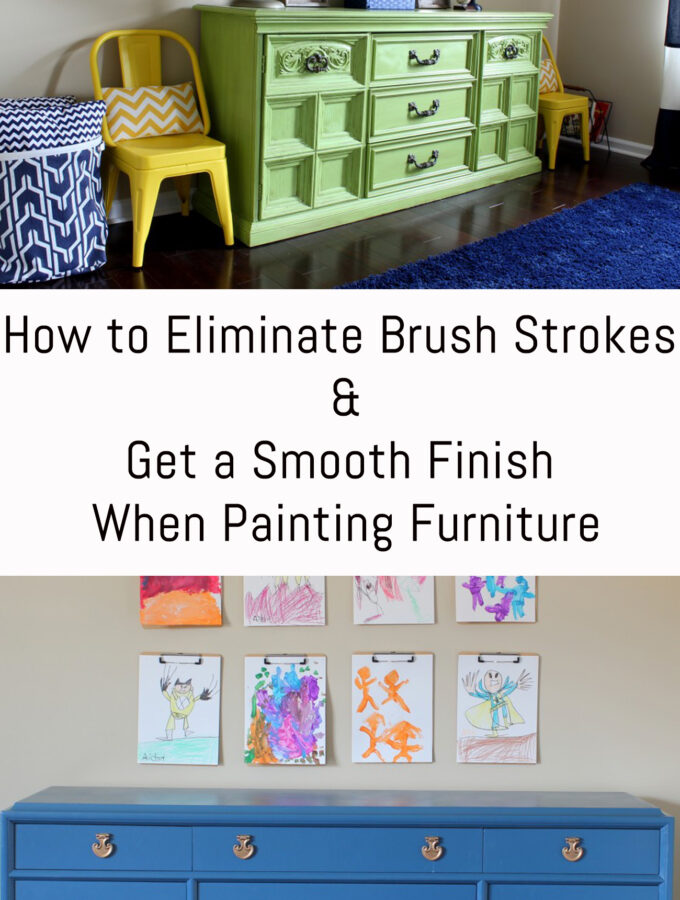 How to eliminate brush strokes and get a smooth finish when painting furniture