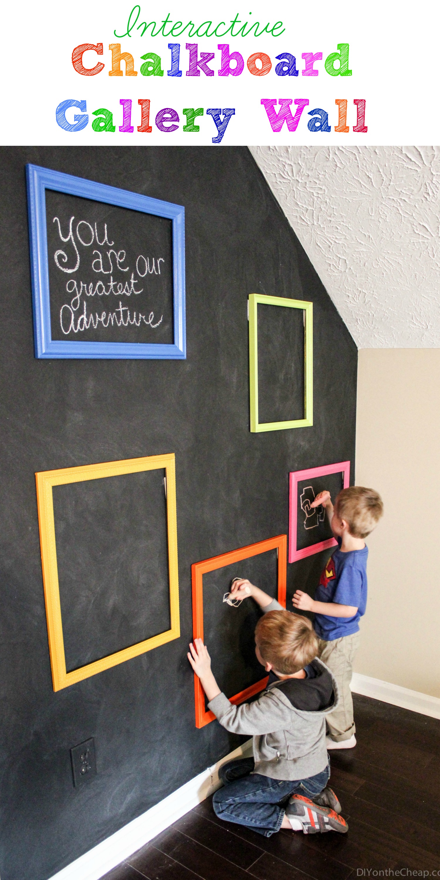 Playroom Interactive Chalkboard Gallery Wall Erin Spain