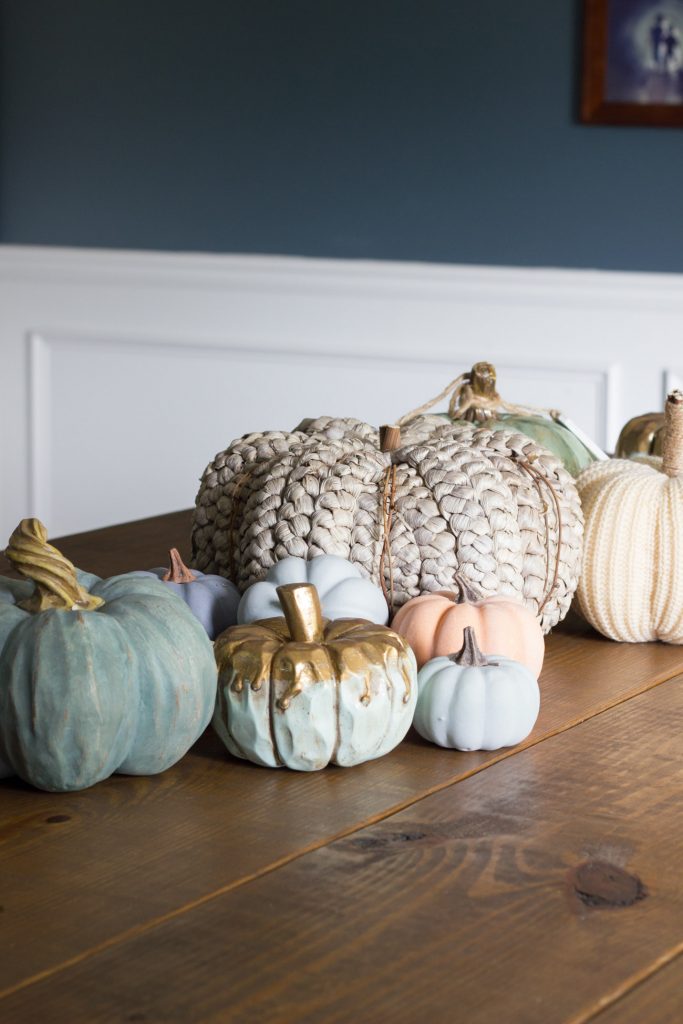 Check out this dining room fall decor with items from the Kirkland's Harvest Collection!