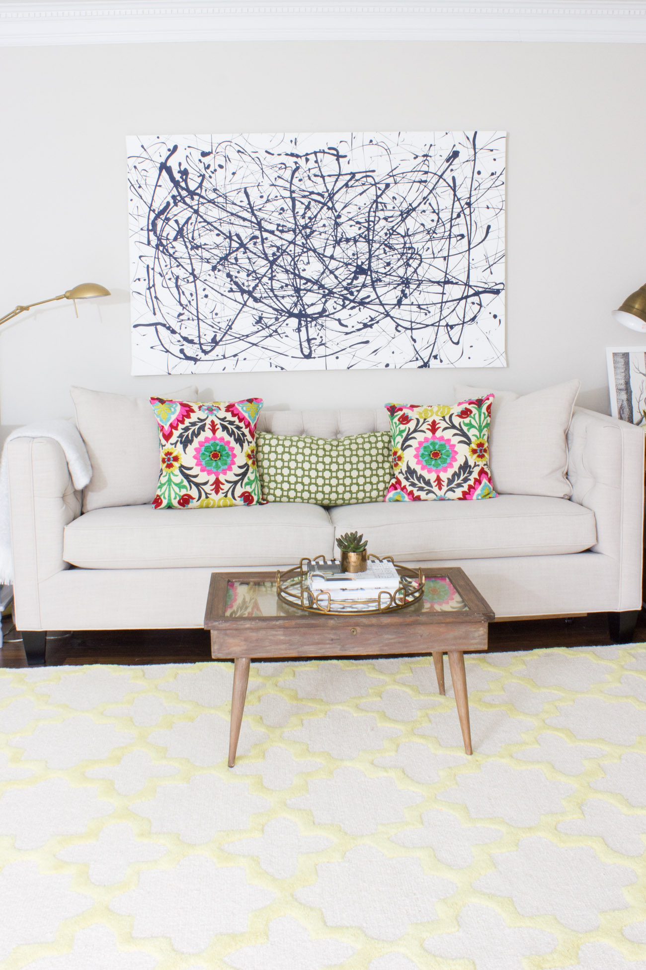 LargeScale Abstract Art on a DIY Drop Cloth Canvas Erin Spain