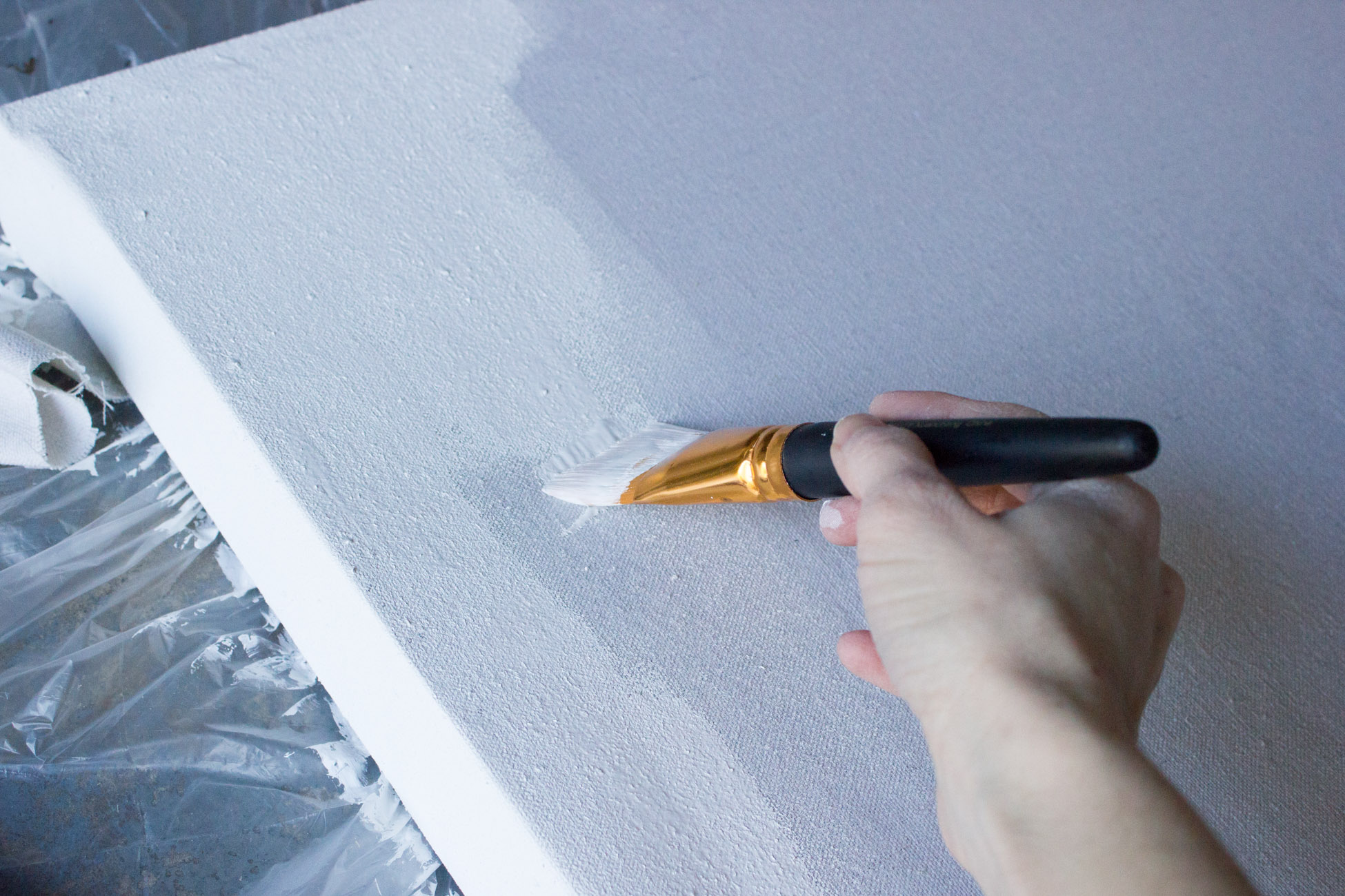 LargeScale Abstract Art on a DIY Drop Cloth Canvas Erin Spain