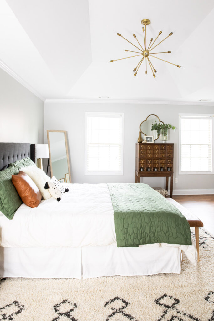 Modern boho master bedroom