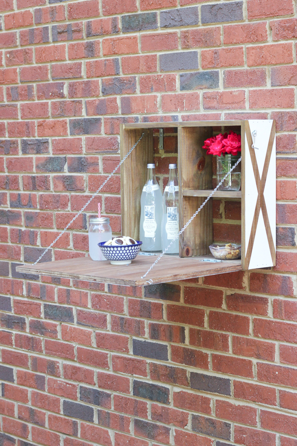 DIY White & Wood Outdoor Serving Station Erin Spain