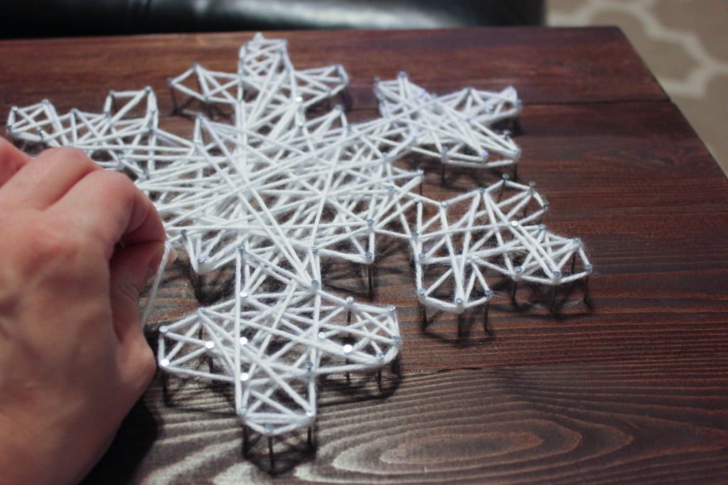 DIY Snowflake String Art + 18 Easy to Build Christmas Projects - Erin Spain
