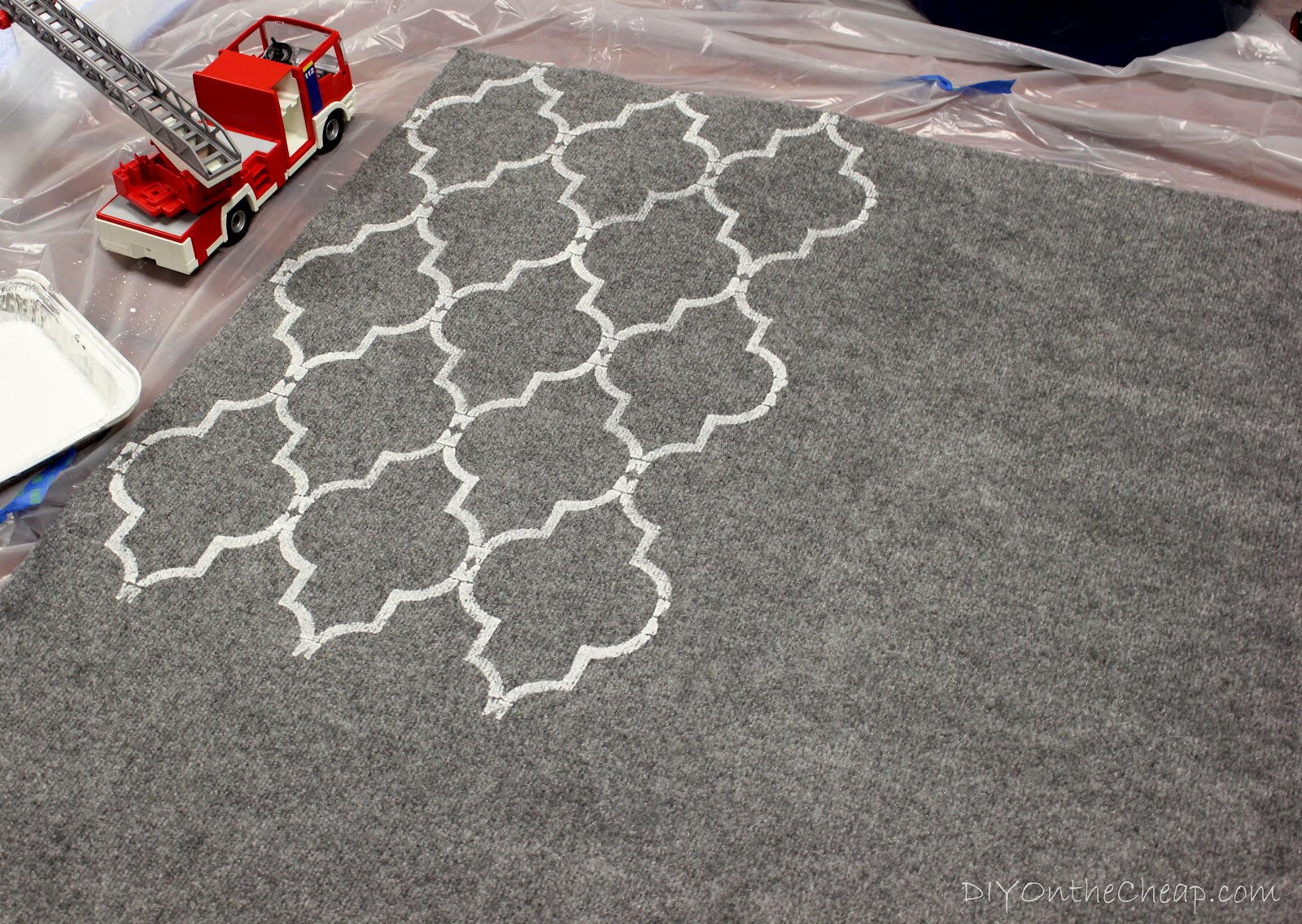 How to Stencil a Rug {on the cheap} Erin Spain