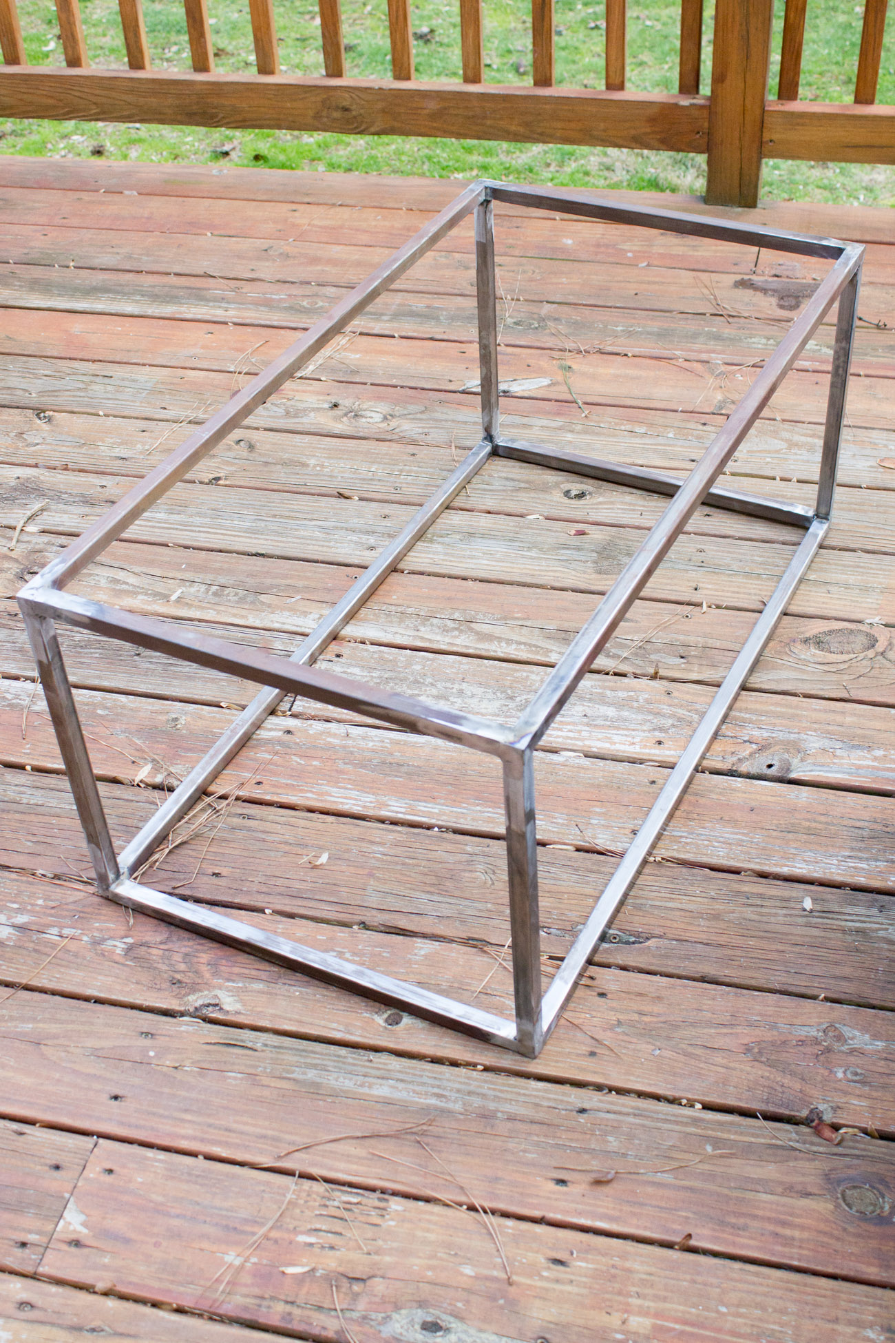 DIY Welded Steel & Faux Marble Coffee Table Erin Spain