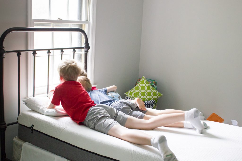 Check out the progress in our boys' bedroom, plus find out why we love Yogabed mattresses so much!