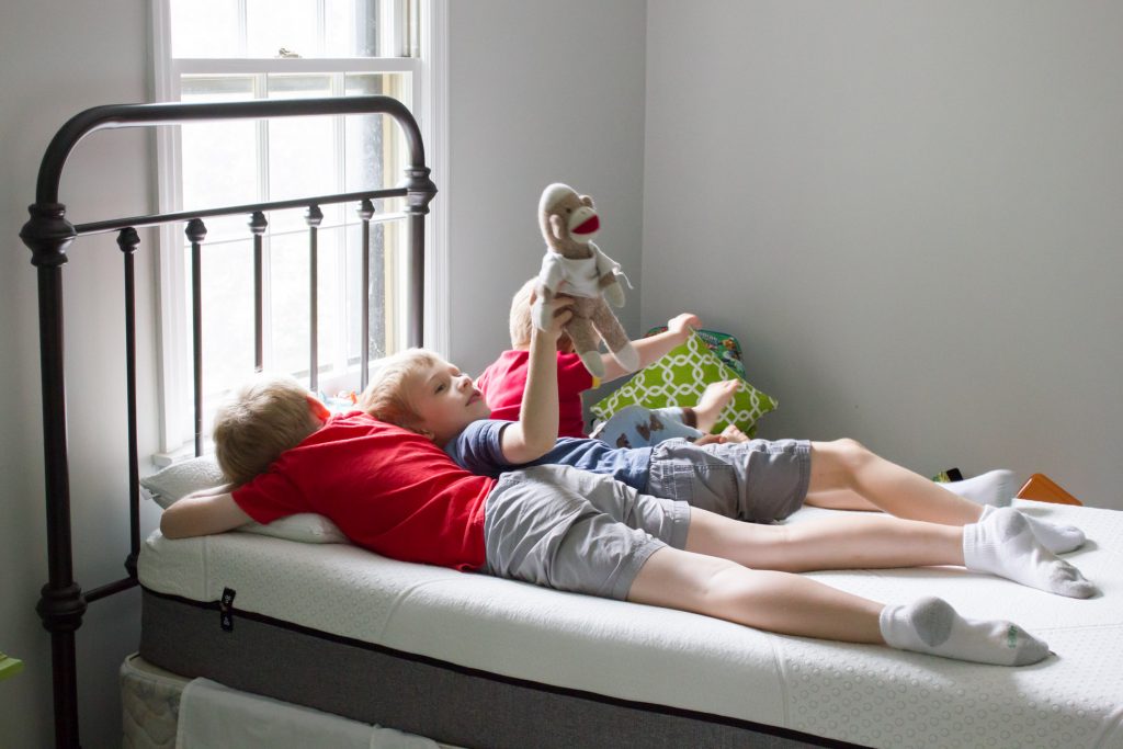 Check out the progress in our boys' bedroom, plus find out why we love Yogabed mattresses so much!