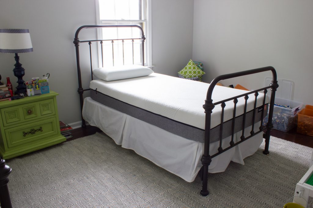 Check out the progress in our boys' bedroom, plus find out why we love Yogabed mattresses so much!